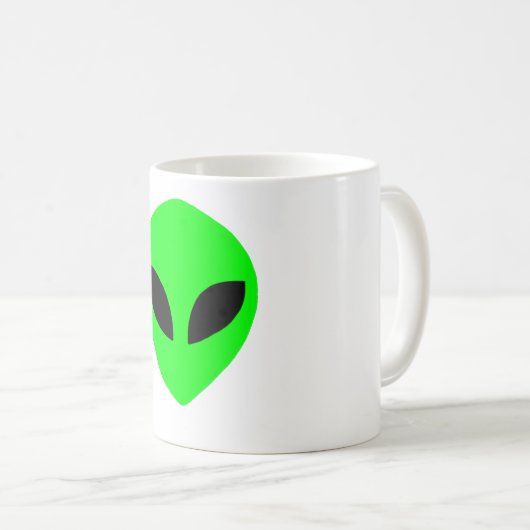 aliengesichts-Tassengrün Kaffeetasse (VorderseiteRechts)