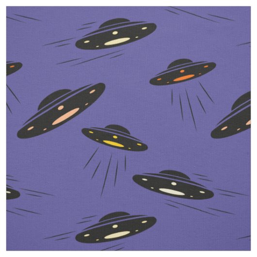 Alieninvasion UFO bedruckt Stoff (Muster)