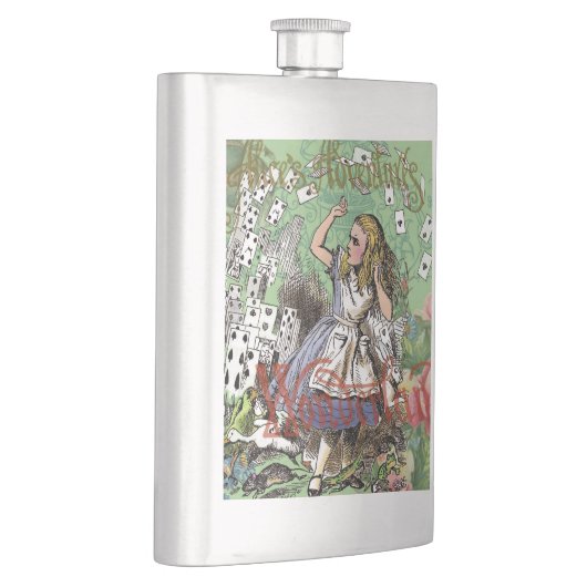 Alienkarten Wunderland Haskaninchen Flachmann (Rechts)