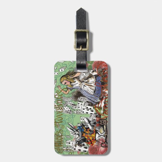 Alienkarten Wunderland Haskaninchen Gepäckanhänger (Vorderseite vertikal)