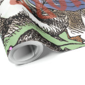 Alienkarten Wunderland Haskaninchen Geschenkpapier (Rolleneckpunkt)