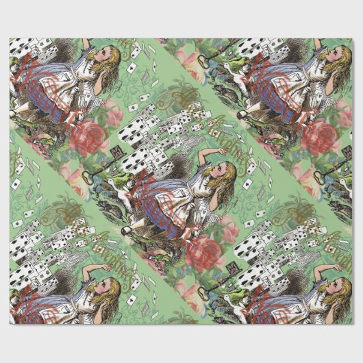 Alienkarten Wunderland Haskaninchen Geschenkpapier (Flach)