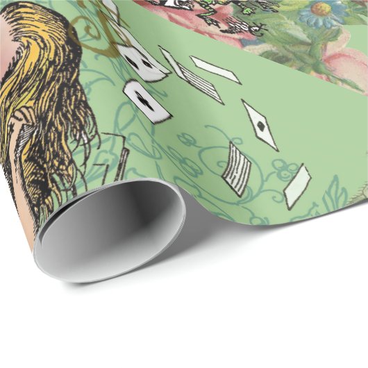 Alienkarten Wunderland Haskaninchen Geschenkpapier (Rolleneckpunkt)