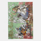 Alienkarten Wunderland Haskaninchen Geschirrtuch (Vertikal)