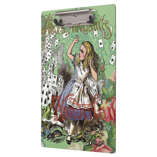 Alienkarten Wunderland Haskaninchen Klemmbrett (Links)