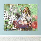 Alienkarten Wunderland Haskaninchen Leinwanddruck (Insitu (Holzboden))