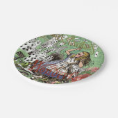 Alienkarten Wunderland Haskaninchen Pappteller (Schrägansicht)