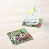 Alienkarten Wunderland Haskaninchen Rechteckiger Pappuntersetzer (Vor Ort)