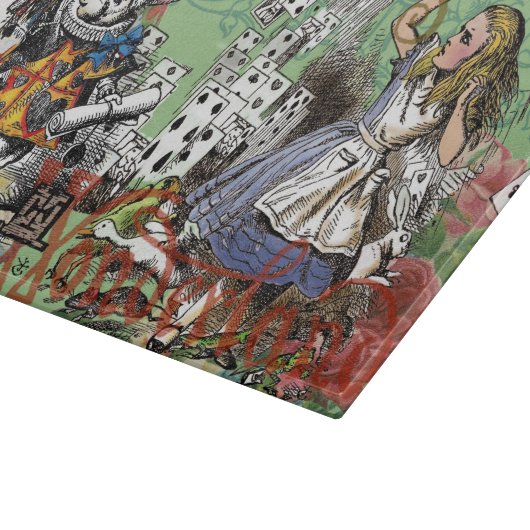 Alienkarten Wunderland Haskaninchen Schneidebrett (Ecke)