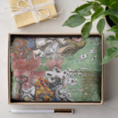 Alienkarten Wunderland Haskaninchen Seidenpapier (Geschenk)