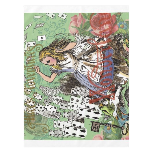 Alienkarten Wunderland Haskaninchen Tischdecke (Vorderseite)