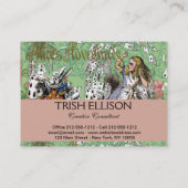 Alienkarten Wunderland Haskaninchen Visitenkarte (Rückseite)