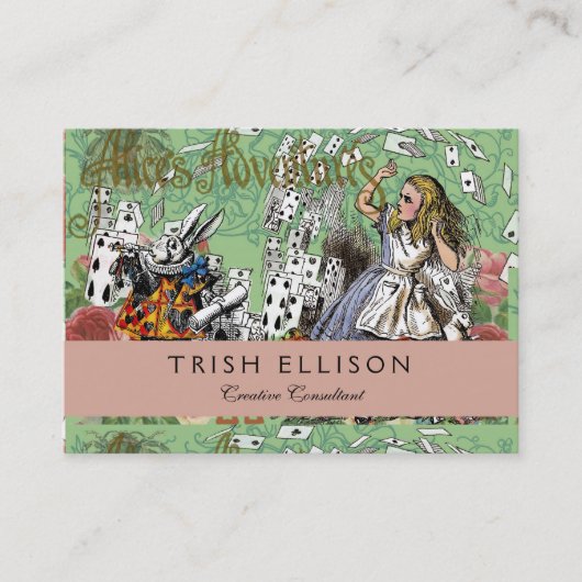 Alienkarten Wunderland Haskaninchen Visitenkarte (Vorderseite)