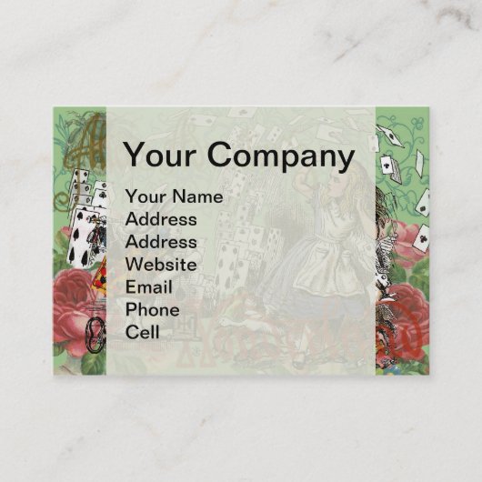 Alienkarten Wunderland Haskaninchen Visitenkarte (Vorderseite)