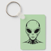 Alienkopf Schlüsselanhänger (Vorderseite)