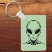 Alienkopf Schlüsselanhänger (Vorderseite)