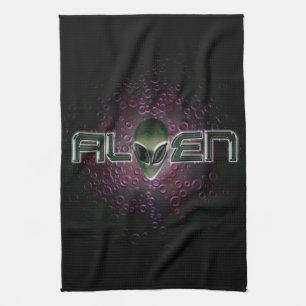 Alienlogo Amerikaner MoJo Küchen-Tücher Küchentuch