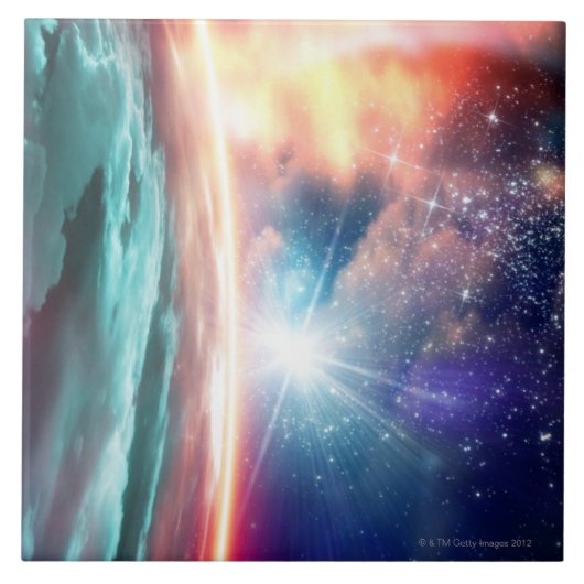 Alienplanet, Computergrafik Fliese (Vorderseite)