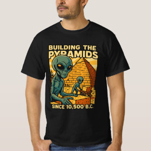 Aliens beim Bau von Pyramiden Pyramidenbaukolonne T-Shirt