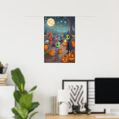 Aliens Celebrate Halloween on Earth – Cosmic Costu Poster (Heimbüro)