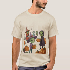 Aliens feiern Halloween auf der Erde – Kosmisches  T-Shirt