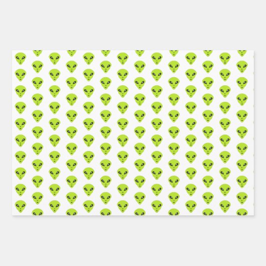 aliens geschenkpapier set (Vorderseite)