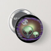 Aliens Graue Button (Vorne & Hinten)