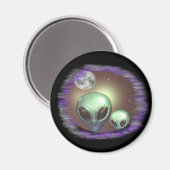 Aliens Graue Magnet (Vorderseite/Rückseite)