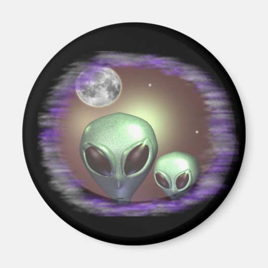Aliens Graue Magnet (Vorne)