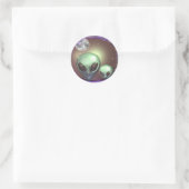 Aliens Graue Runder Aufkleber (Tasche)