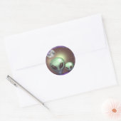 Aliens Graue Runder Aufkleber (Umschlag)