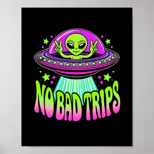 Aliens in einer fliegenden Untertasse Poster (Vorne)