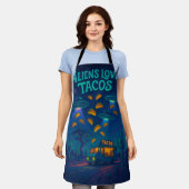 Aliens lieben Tacos Schürze (Getragen)