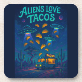 Aliens Love Tacos Getränkeuntersetzer