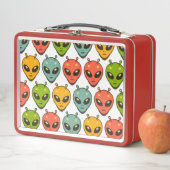 Aliens-Muster-Metall-Lunchbox Metall Brotdose (Beispiel)