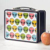 Aliens-Muster-Metall-Lunchbox Metall Brotdose (Beispiel)