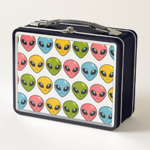 Aliens-Muster-Metall-Lunchbox Metall Brotdose