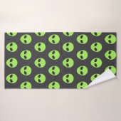 aliens patterns greens badehandtuch (Badehandtuch)
