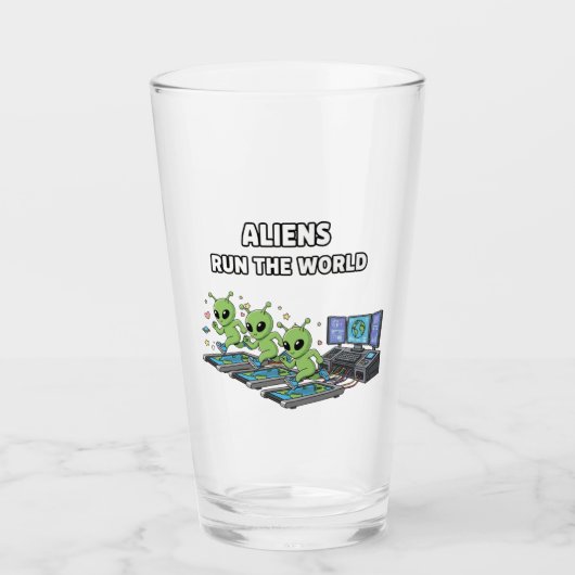 Aliens regieren die Welt Glas (Vorderseite)