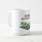 Aliens regieren die Welt Kaffeetasse (Vorderseite Links)