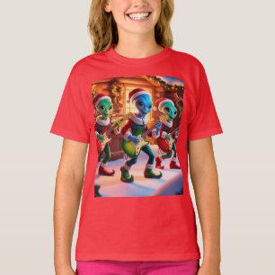 Aliens rocken zu Weihnachten T-Shirt