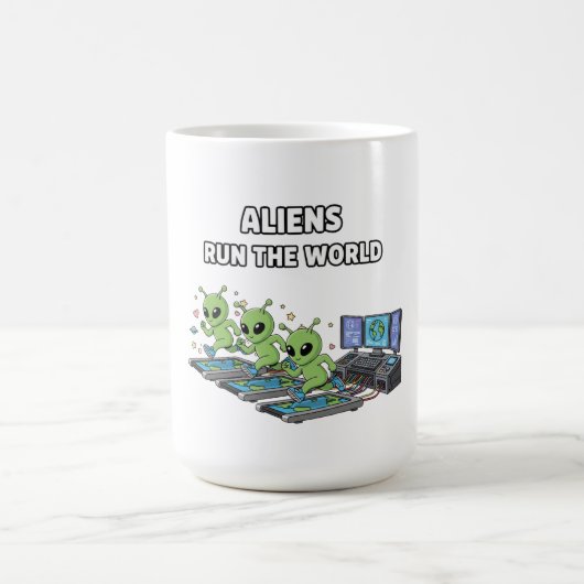 Aliens Run the World Kaffeetasse (Mittel)