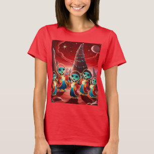 Aliens singen Weihnachtslieder T-Shirt