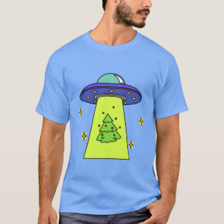Aliens stehlen Weihnachtsbaum lustige Weihnachten T-Shirt