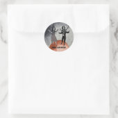 Aliens Tanzfeier Runder Aufkleber (Tasche)