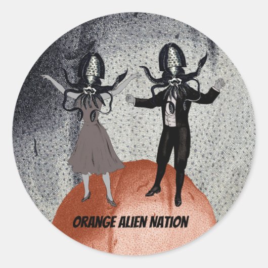 Aliens Tanzfeier Runder Aufkleber (Vorderseite)