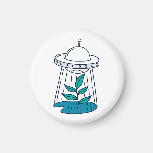 Aliens UFO Magnet (Vorne)