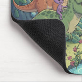 Aliens und Dinosaurier-Abenteuer Mousepad (Ecke)