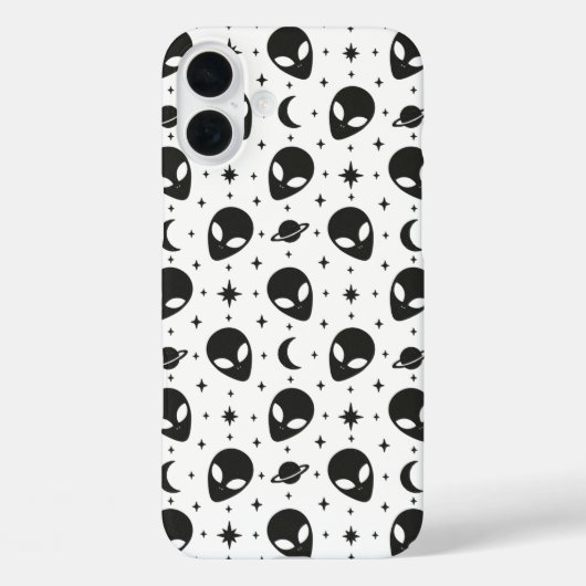Aliens und Sterne Case-Mate iPhone Hülle (Rückseite)