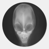 Alienschädel-Röntgenaufnahme Runder Aufkleber (Vorderseite)